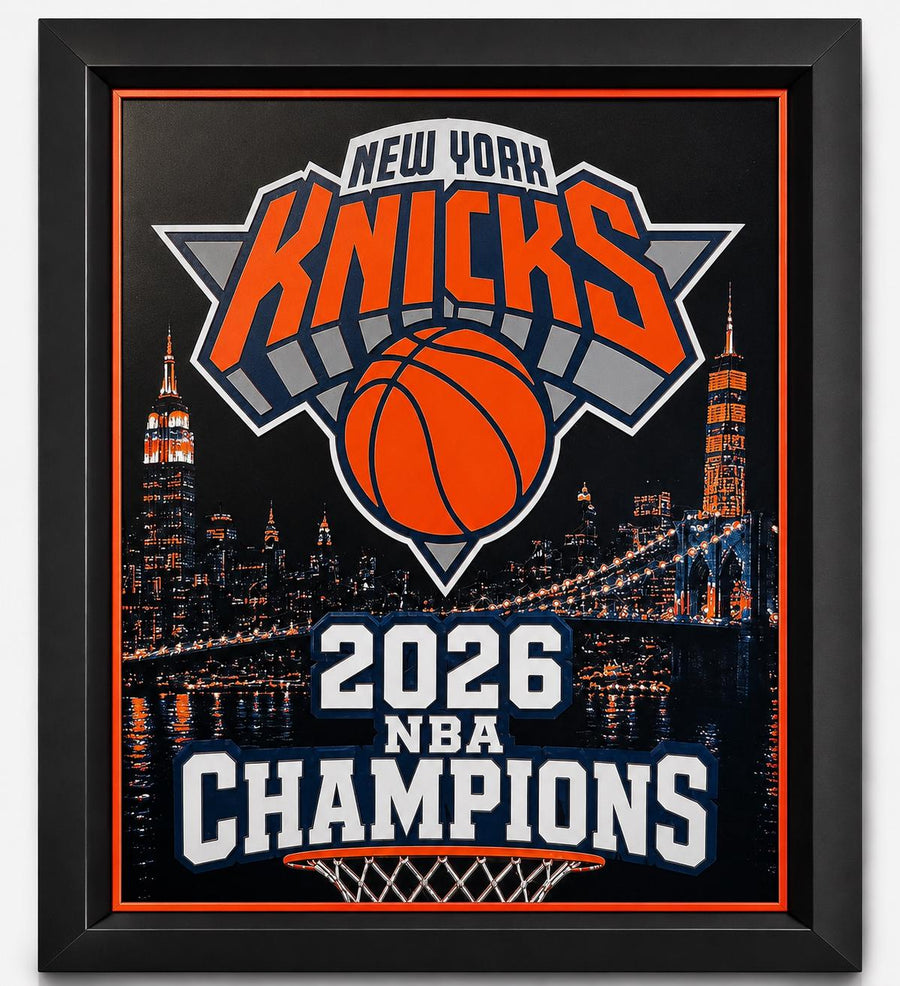 New York Knicks 2026 NBA Champions 3D Printed Wall Art – 8x10