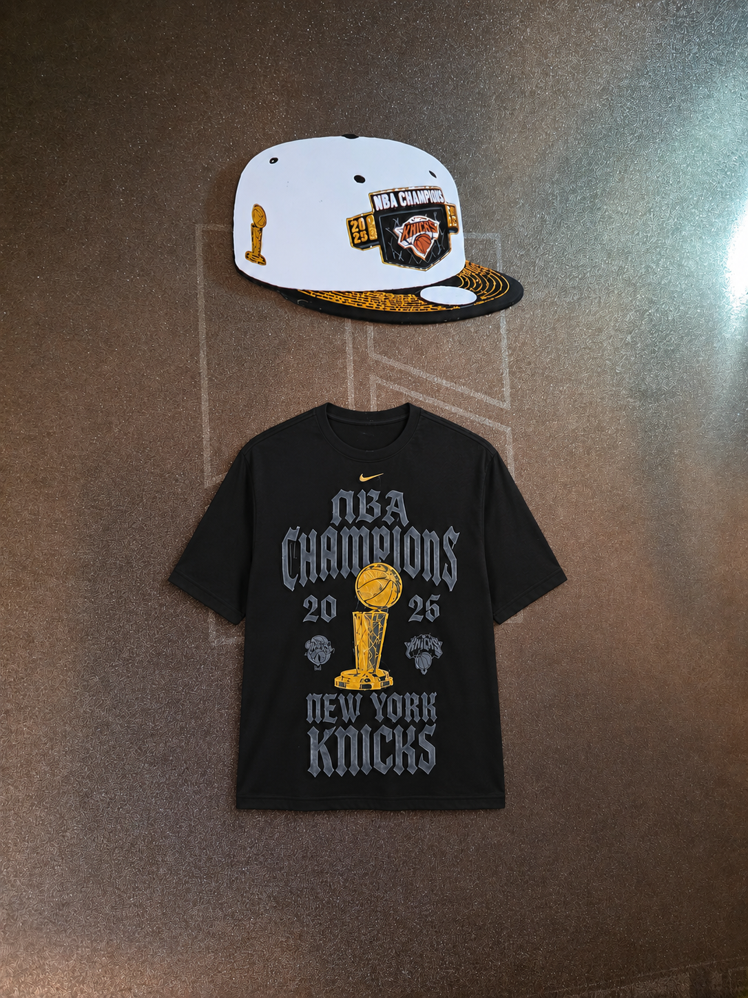 🏀 New York Knicks 2026 NBA Champions Magnet Set – Hat & Shirt (3D Printed)