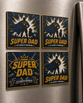 Textured 3D Printed Super Dad Magnet | Superhero Father's Day Gift