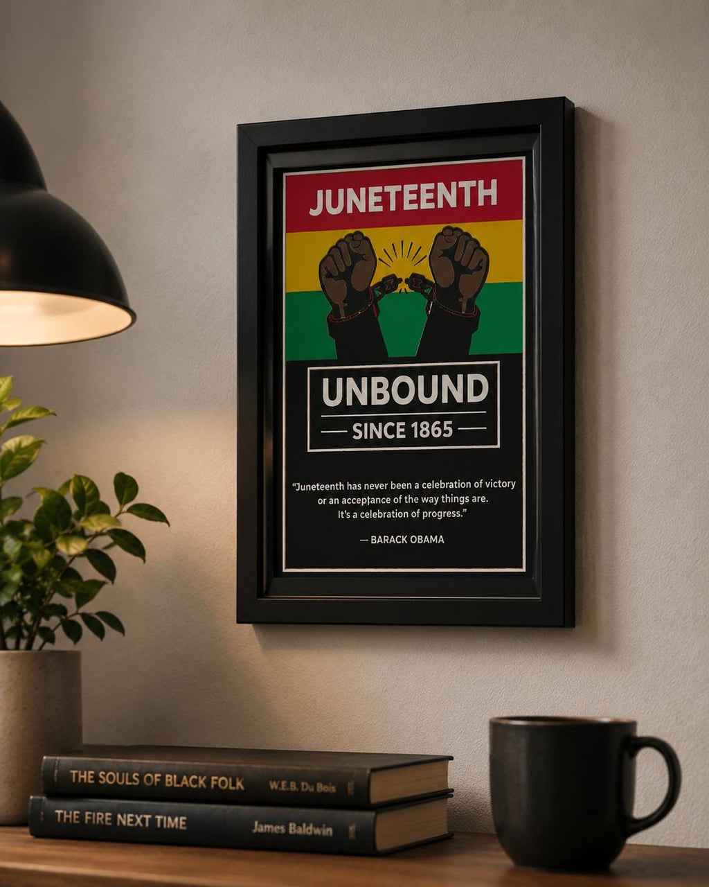 Juneteenth Unbound Since 1865 Wall Art | 3D Printed Textured Art | Black History Decor | Freedom Celebration Gift | Juneteenth Decoration