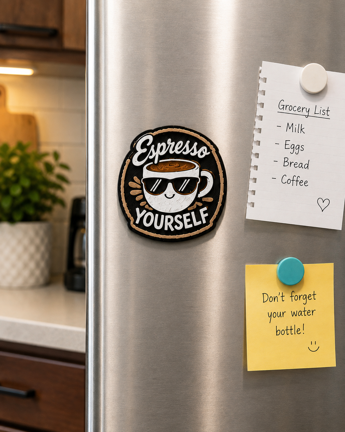 Espresso Yourself 3D Printed Refrigerator Magnet