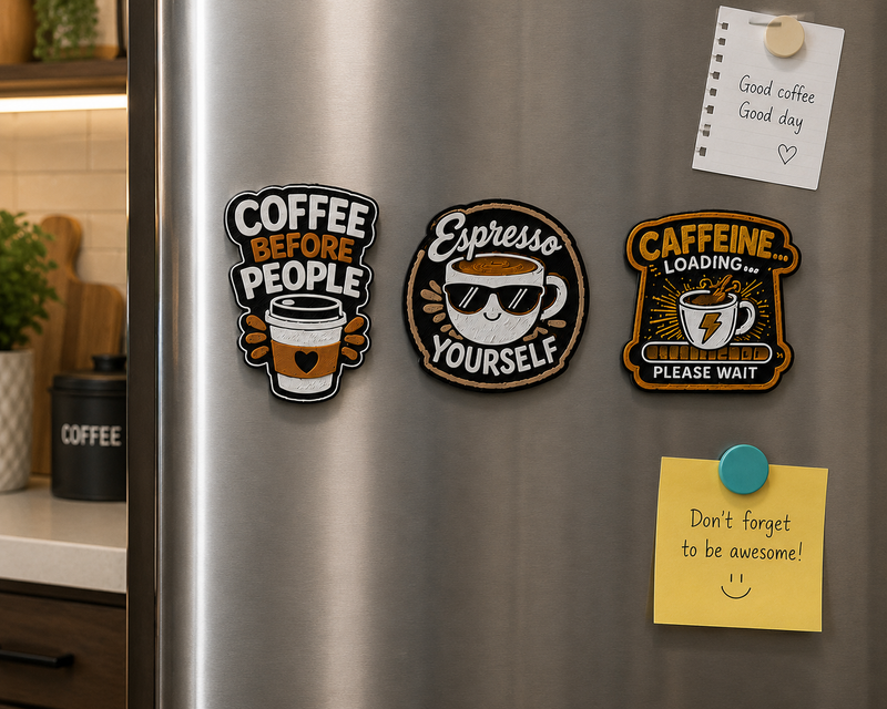 Coffee Magnet Bundle – Set of 3