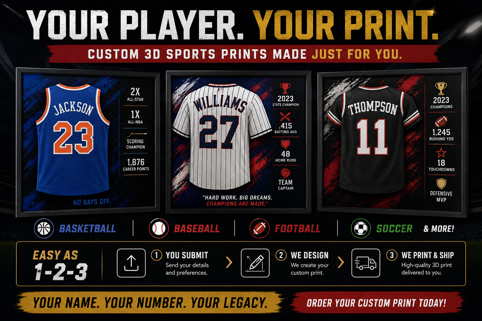 Custom Signature Sports Print