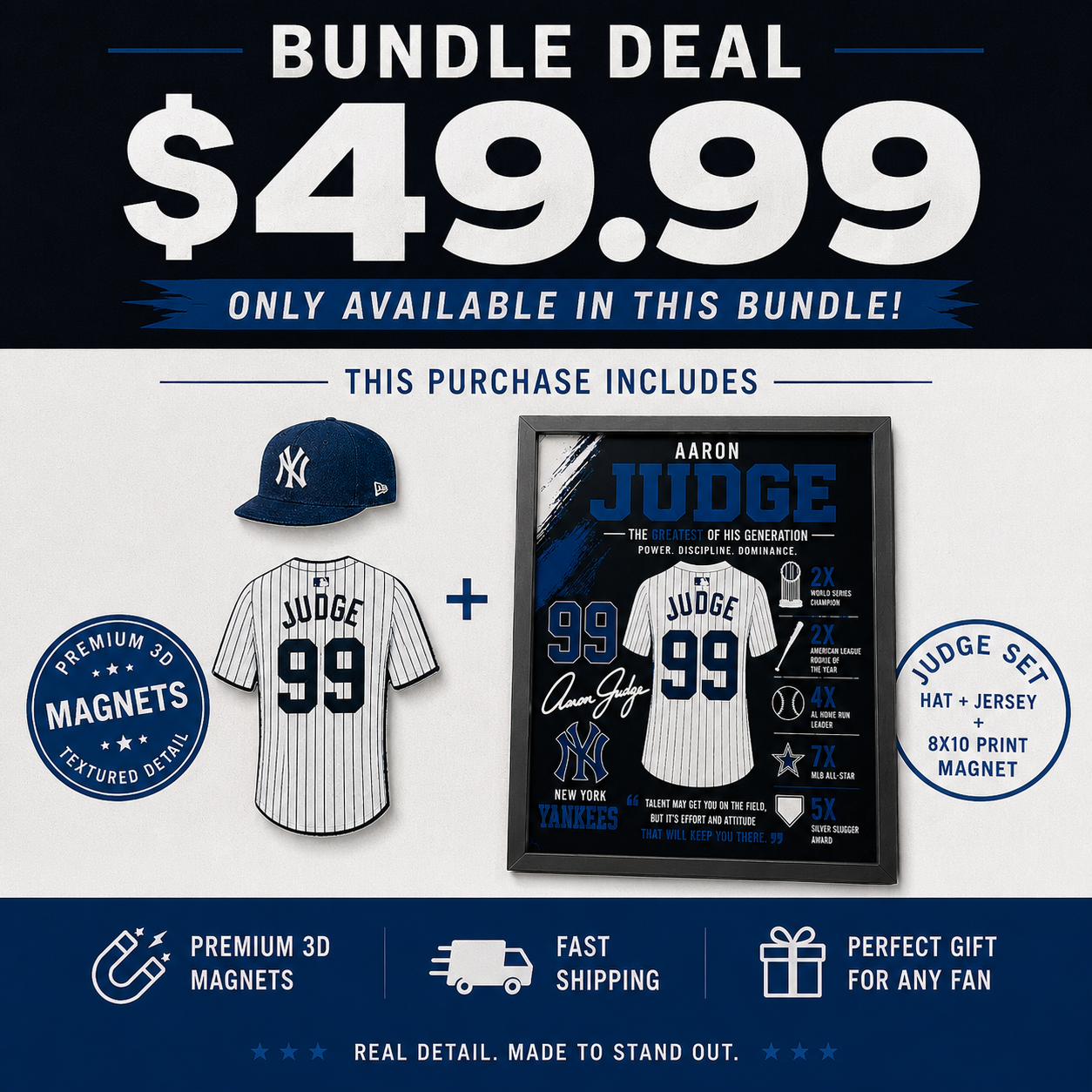 Aaron Judge 3D Magnet Bundle – Limited Edition