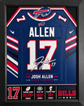 Josh Allen #17 Buffalo Bills 3D Layered Wall Art – Framed 8x10