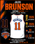 Jalen Brunson 3D Printed Wall Art – Framed 8x10