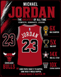 Michael Jordan 3D Printed Wall Art – Framed 8x10