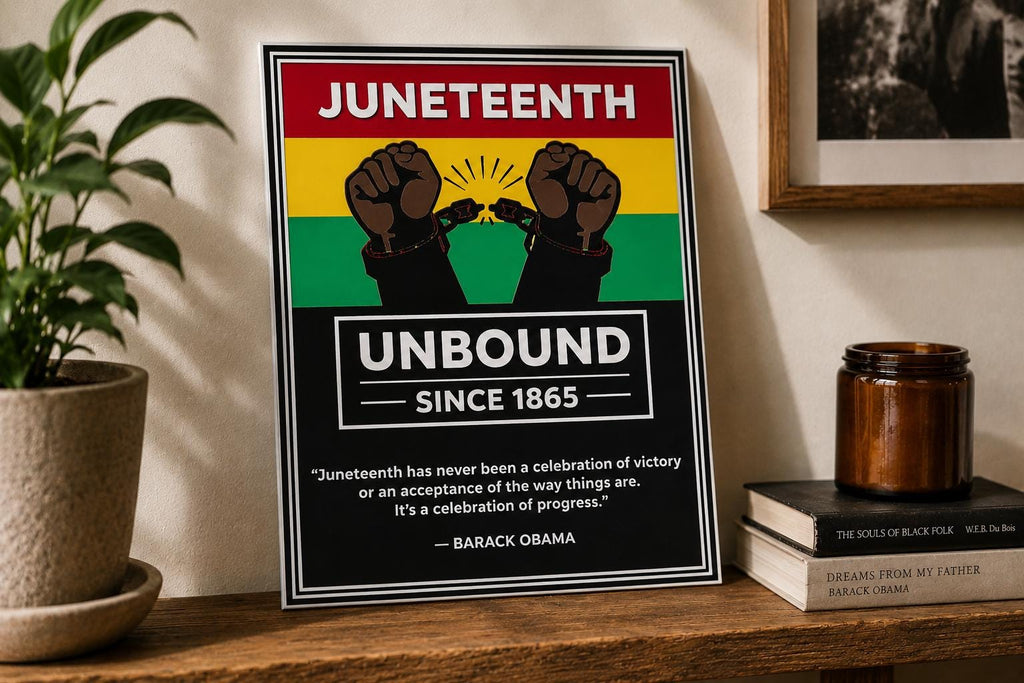 Juneteenth Unbound Since 1865 Wall Art | 3D Printed Textured Art | Black History Decor | Freedom Celebration Gift | Juneteenth Decoration