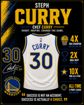 Steph Curry Inspired Warriors 3D Jersey Wall Art – Framed 8x10 Basketball Fan Display
