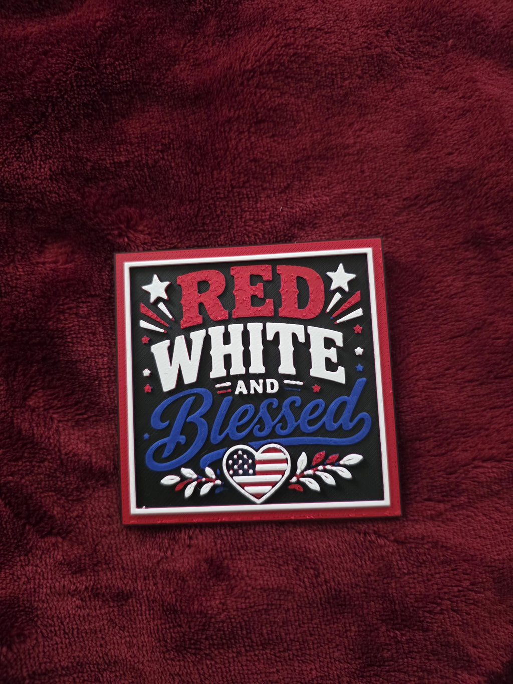 Red White and Blessed Magnet – Patriotic Refrigerator Magnet – Fourth of July Decor – USA Magnet – Americana Kitchen Decor – Independence Da