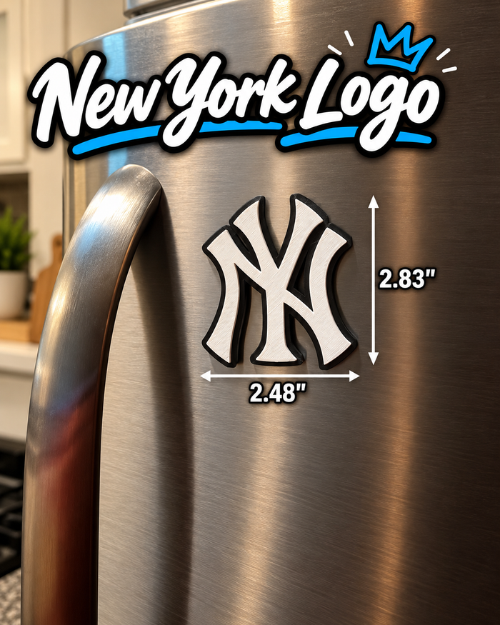 New York Letter Design 3D Printed Refrigerator Magnet