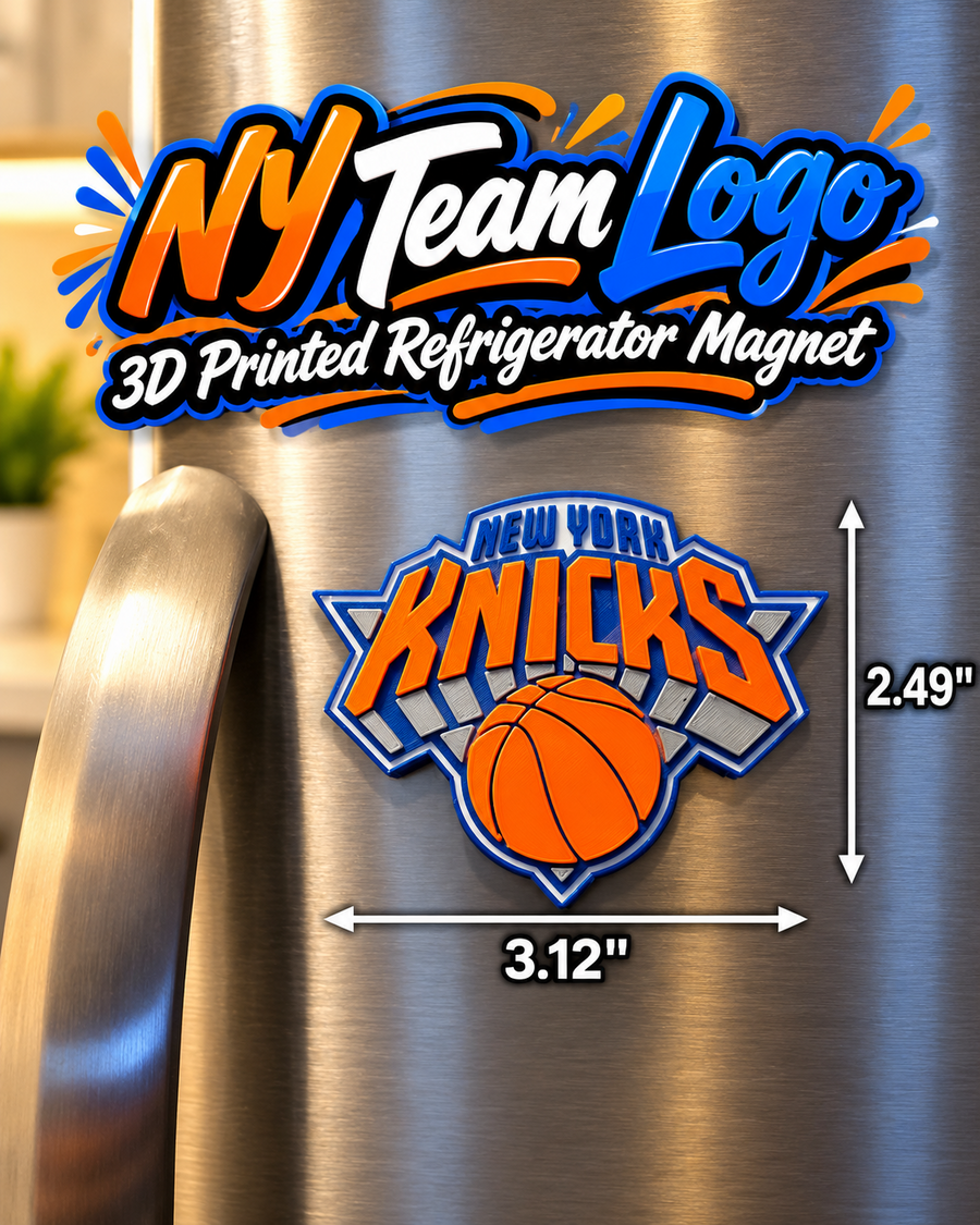 NY Team Logo 3D Printed Refrigerator Magnet