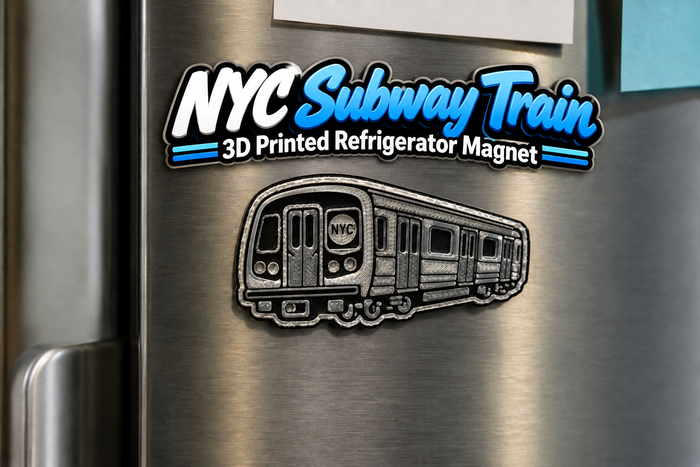 NYC Subway Train 3D Printed Refrigerator Magnet