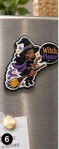 Resting Witch Face 3D Printed Refrigerator Magnet