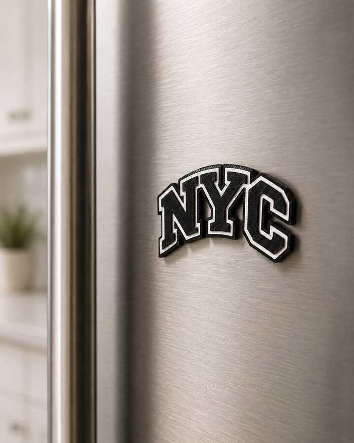 NYC Varsity 3D Printed Refrigerator Magnet