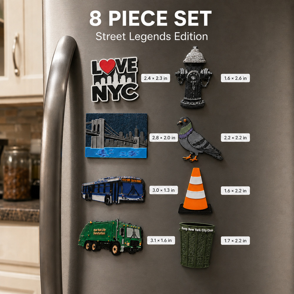 NYC Street Legends 8-Piece Magnet Set