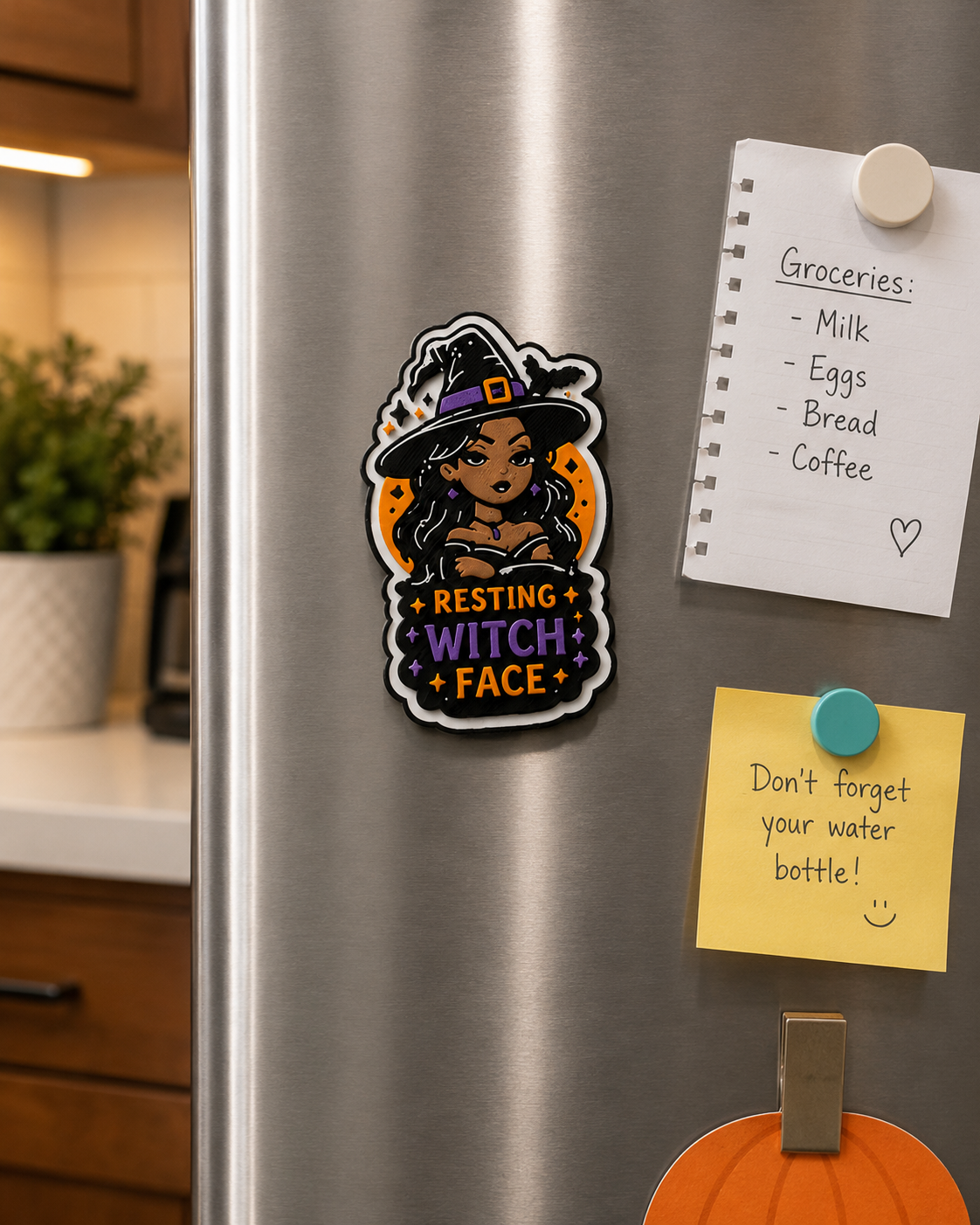 Witch Please 3D Printed Refrigerator Magnet