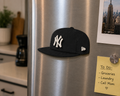 New York Black Cap 3D Printed Refrigerator Magnet