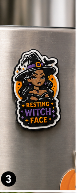 Witch Please 3D Printed Refrigerator Magnet