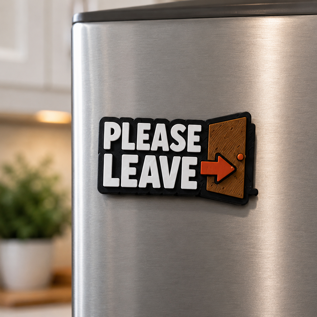 Please Leave 3D Printed Refrigerator Magnet