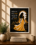 Believe in Your Magic | Textured 3D Layered Wall Art | 8x10 Motivational Print