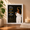 Just a Girl With Goals and Dreams | Textured 3D Layered Wall Art | 8x10 Motivational Print