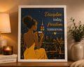 Discipline Today, Freedom Tomorrow | Textured 3D Layered Wall Art | 8x10 Motivational Print