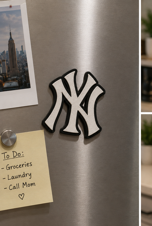 New York Letter Design 3D Printed Refrigerator Magnet